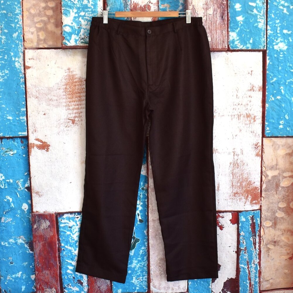 Women's Unbranded Casual Pants Belted 28' Inseam Stretch MEDIUM Brown